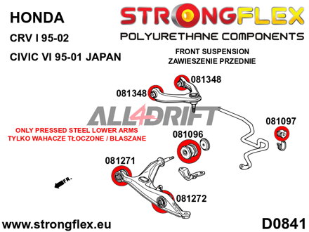 081272A: Front lower wishbone outer bush SPORT