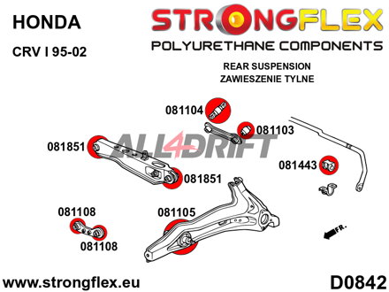 086244A: Full suspension bush kit SPORT