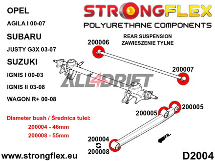 200005A: Rear trailing arm bush – rear SPORT