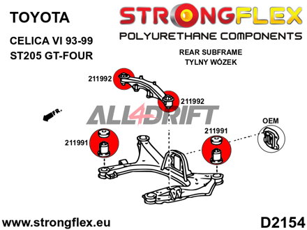 216271B: Rear subframe bush kit