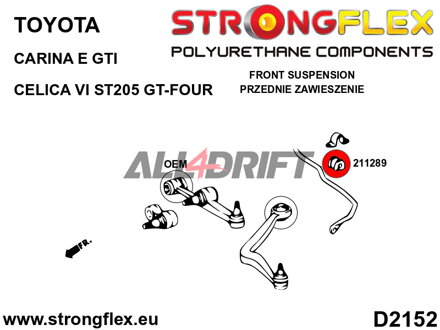 211289A: Front anti roll bush SPORT