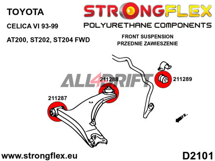 211287A: Front wishbone front bush SPORT