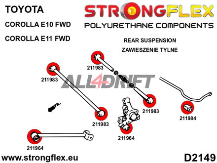 211984B: Rear anti roll bar bush