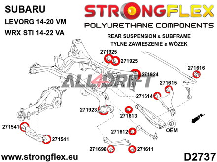271541A: Rear diff front mounting bush SPORT
