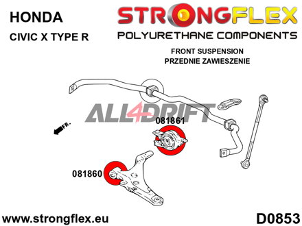 081861A: Front wishbone – rear bush SPORT