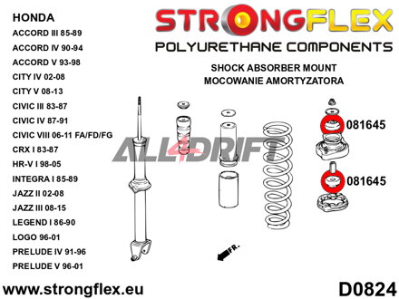 081645B: Rear shock absorber mount bush