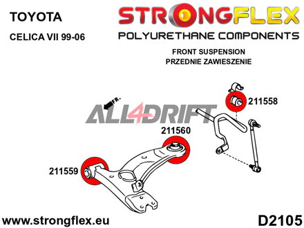 216161B: Front suspension bush kit