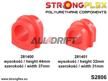 286211A: Front suspension bush kit SPORT