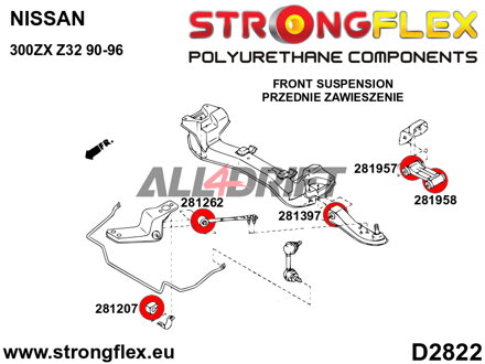 281207A: Front anti roll bar bush SPORT