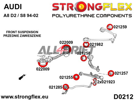 021258B: Front lower wishbone - rear bush