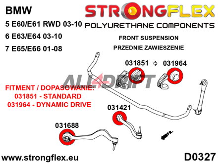 031421A: Front inner track control arm bush SPORT