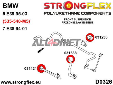 036237A: Full suspension bush kit SPORT