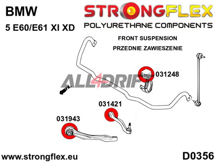 036093A: Front suspension bush kit SPORT