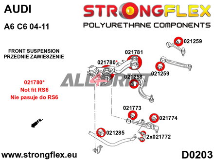 021258B: Front lower wishbone - rear bush