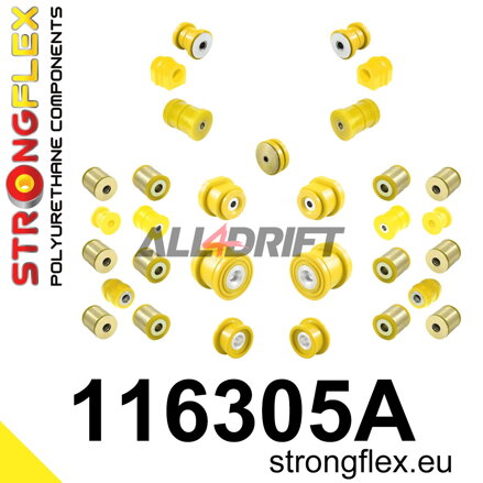 116305A: Full suspension polyurethane bush kit SPORT - Mercedes W203 (00-07) 4MATIC