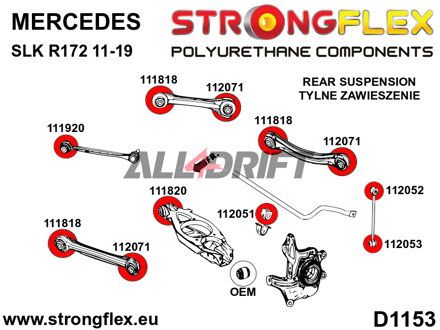 116307B: Full suspension polyurethane bush kit