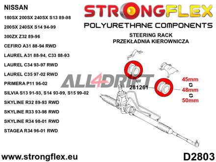 281261B: Steering rack mount bush