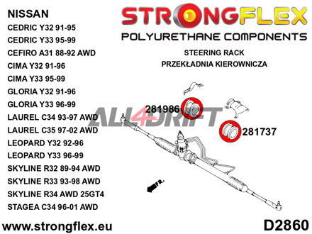 281986B: Steering rack bush
