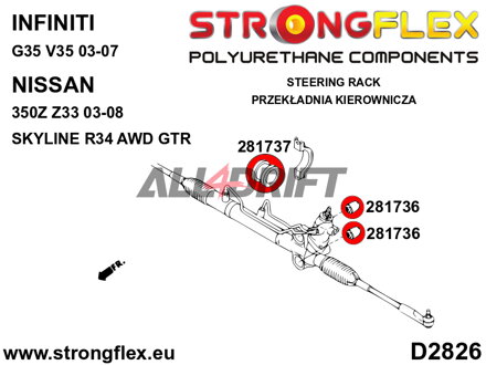 286204A: Full suspension bush kit R33 R34 AWD SPORT