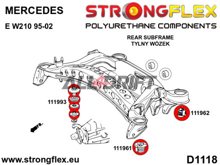 111993B Silentblok zadního diferenciálu – přední - Mercedes W140 (91-98)