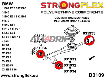 031934A Přední silentblok ramene řazení 14mm SPORT BMW