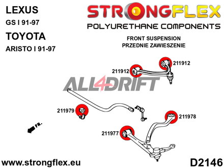 216266A Kompletní sada silentbloků zavěšení SPORT - Toyota I (91-97) S140