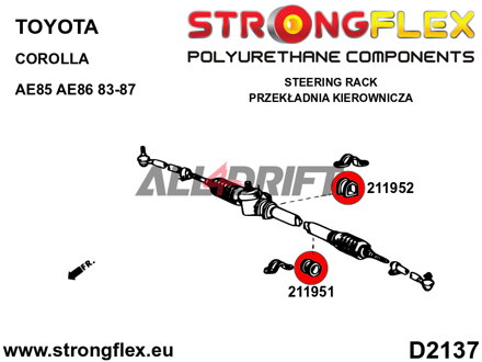 211951B: Steering rack bush - Toyota RWD (83-87) AE85 / AE86