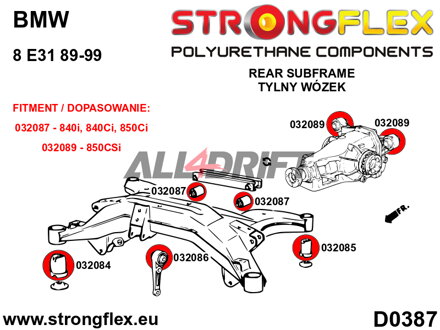 032086B Přední silentblok uložení zadního diferenciálu BMW E31