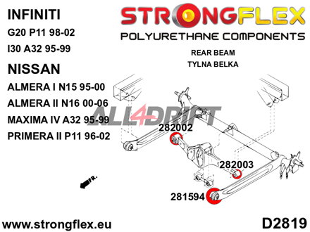 281594A Silentblok uložení zadní nápravy SPORT Infiniti / Nissan