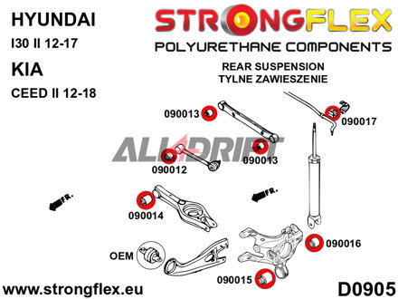 090012A Silentblok tyče zadního řízení SPORT Hyundai i30 / Kia Cee'd