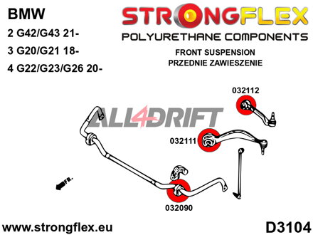 032112A Zadní silentblok přední nápravy SPORT BMW