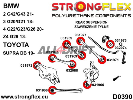 032088A Přední horní silentblok zadního náboje SPORT BMW / Toyota