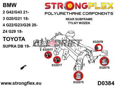 032077A Přední silentblok uložení zadního diferenciálu SPORT BMW / Toyota