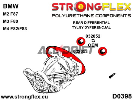 32053 Dvojitý držák zadního diferenciálu BMW