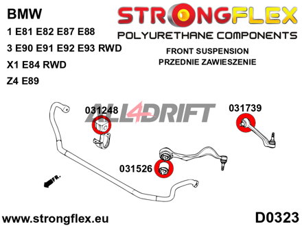 031739A Silentblok předního ramene SPORT BMW E8x / E9x / X1 / Z4