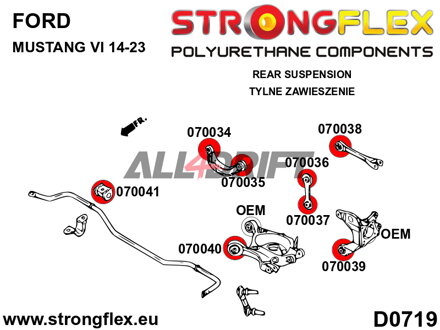 070040A: Přední vnitřní silentblok zadního spodního ramene SPORT - Ford VI (14-23)