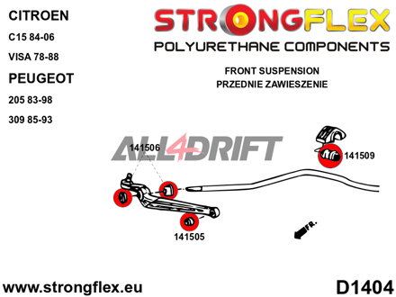 141505A Vnitřní silentblok předního ramene SPORT