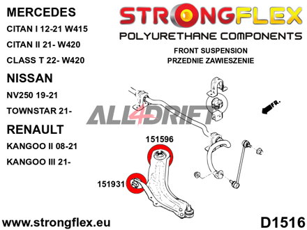 151596B Zadní silentblok předního ramene