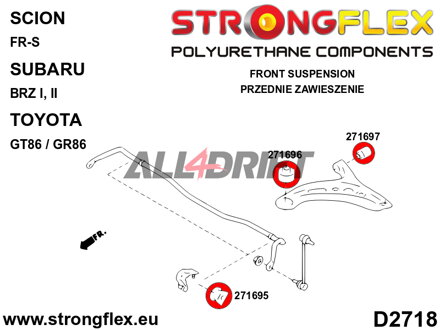 271696A Přední silentblok spodního ramene SPORT - Subaru I (12-21)